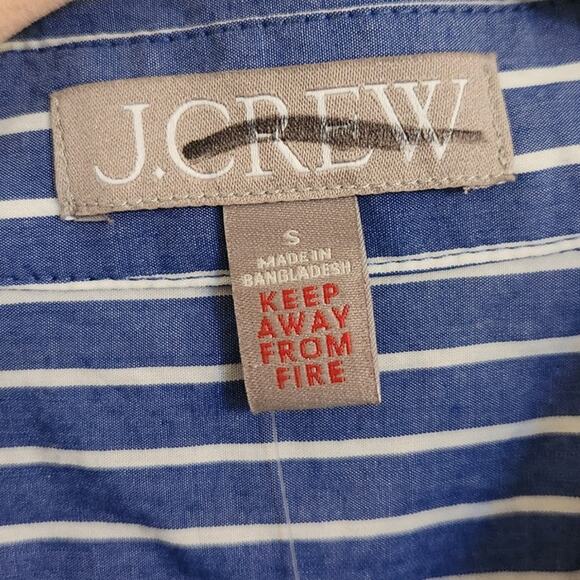 NWT J. Crew Relaxed Cotton Poplin Pajama "Shirt Only" In Stripe S - Picture 5 of 8